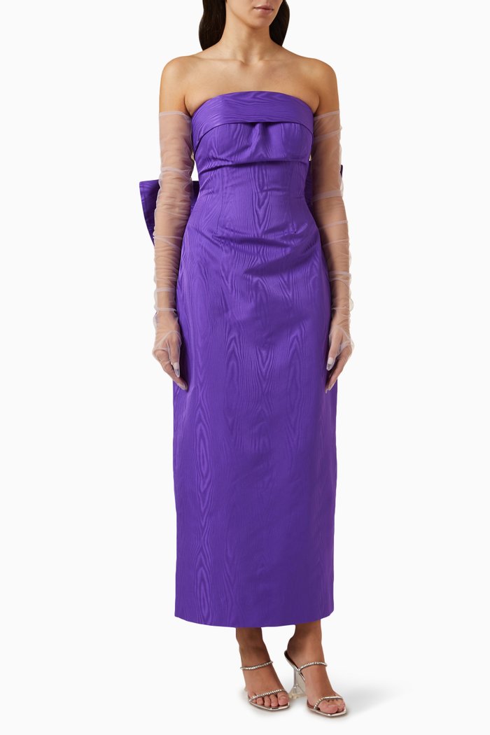 

Strapless Bow Maxi Dress, Purple