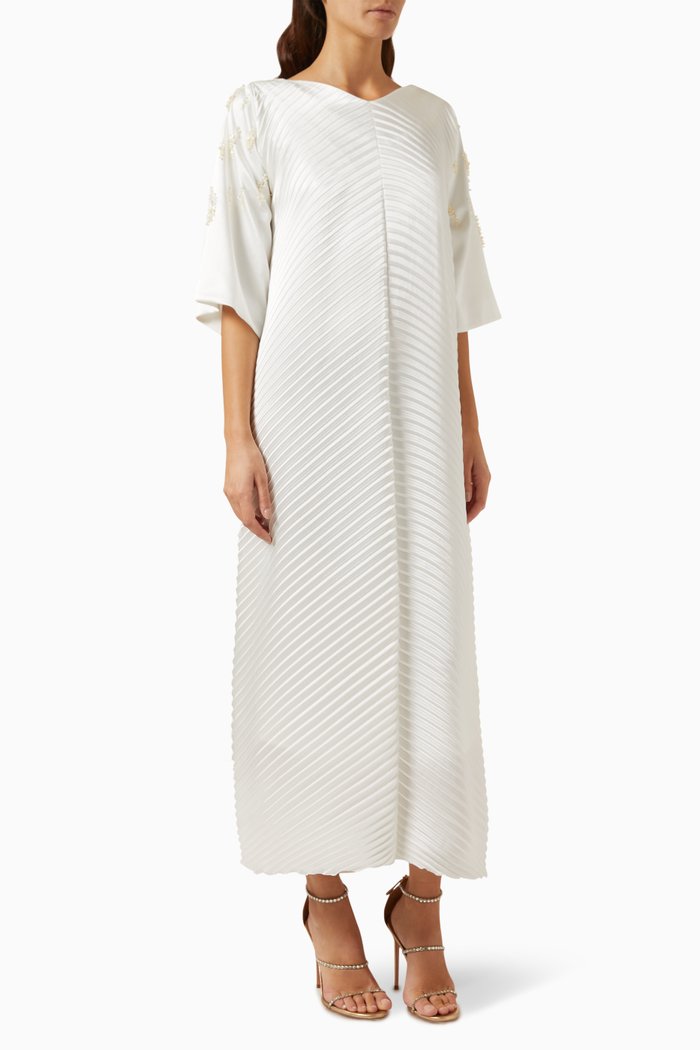

Bead-embellished Kaftan, White