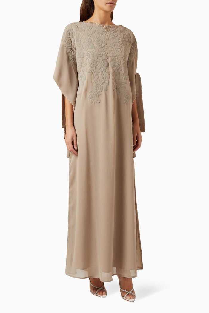 

Bead-embellished Kaftan, Neutral