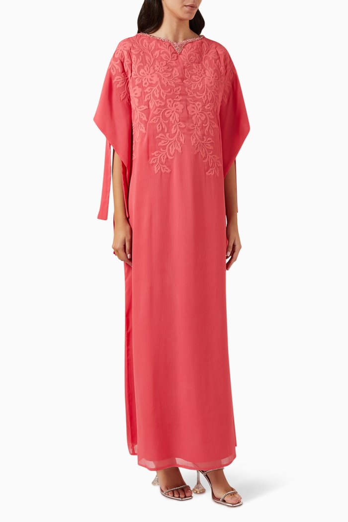 

Bead-embellished Kaftan, Pink