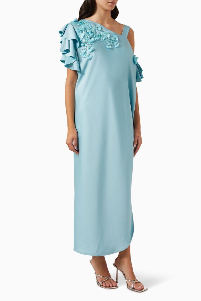 

Floral-embellished Kaftan, Green