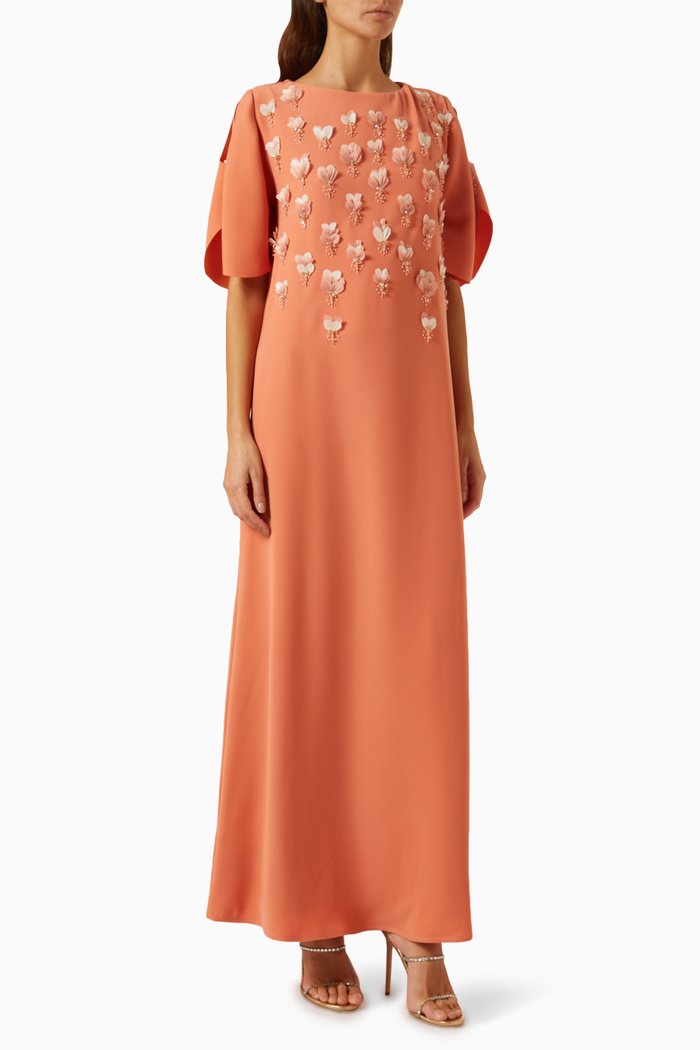 

Bead-embellished Kaftan, Orange
