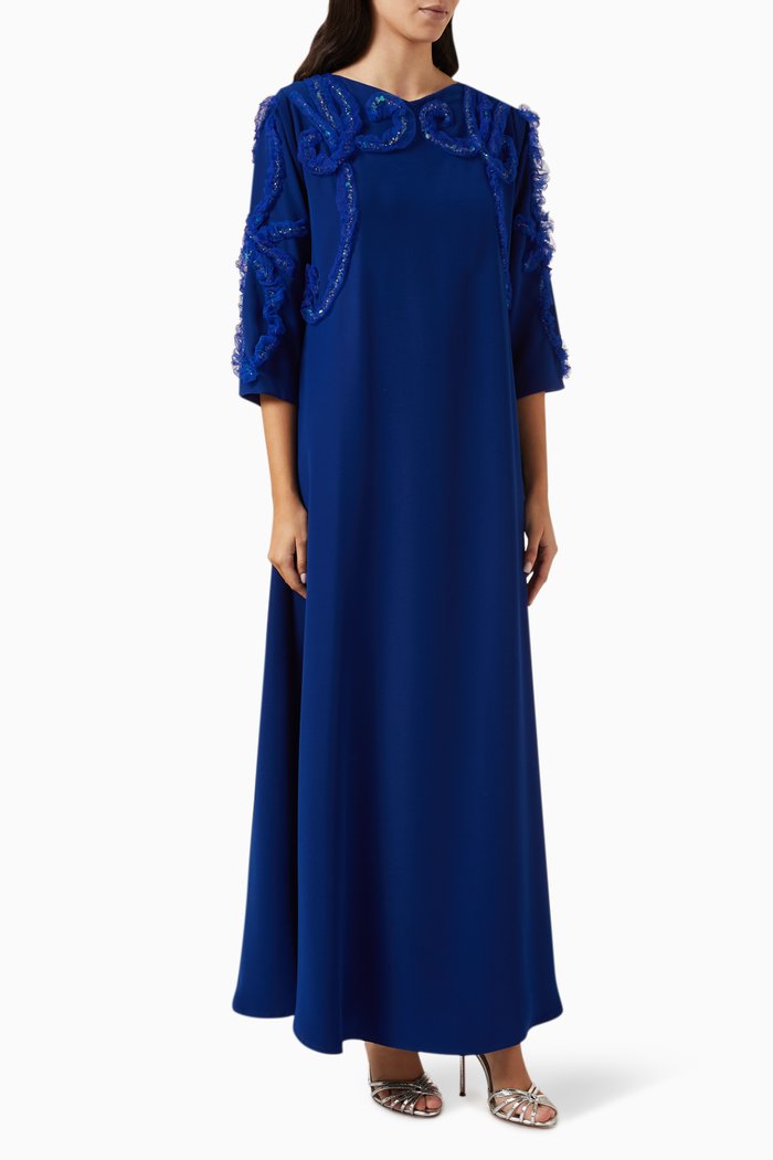 

Sequin-embellished Kaftan, Blue