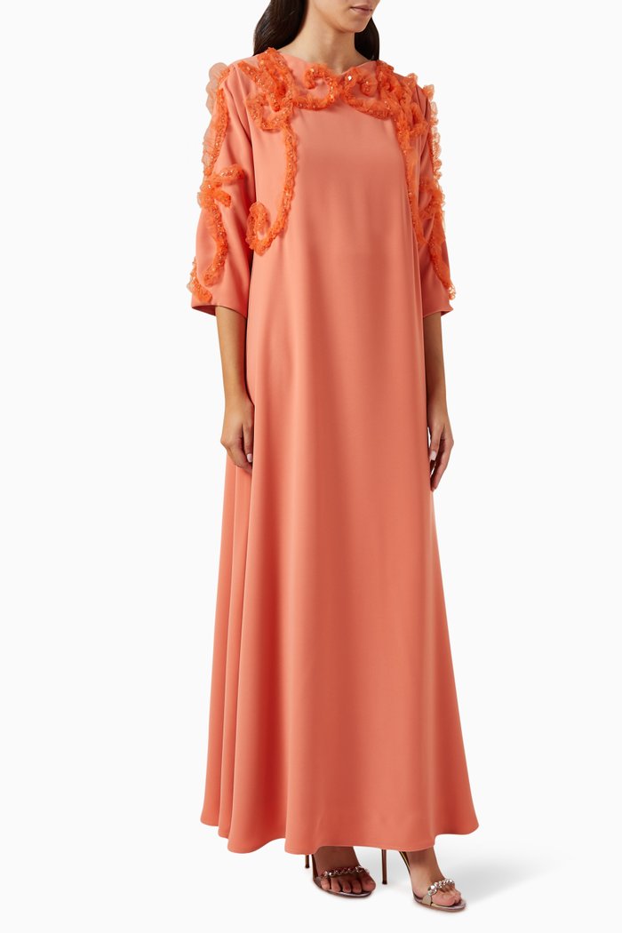 

Sequin-embellished Kaftan, Orange