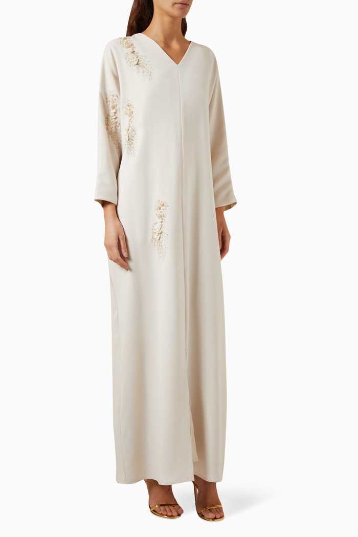

Bead-embellished Kaftan, Neutral