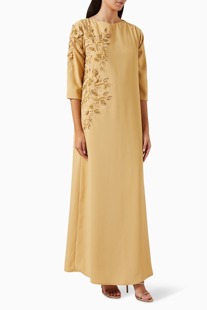 

Bead-embellished Kaftan, Yellow
