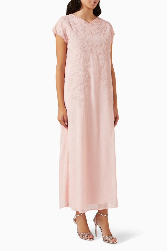 

Bead-embellished Kaftan, Pink