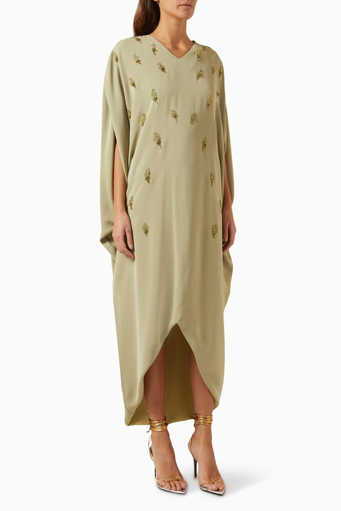 

Bead-embellished Kaftan, Green