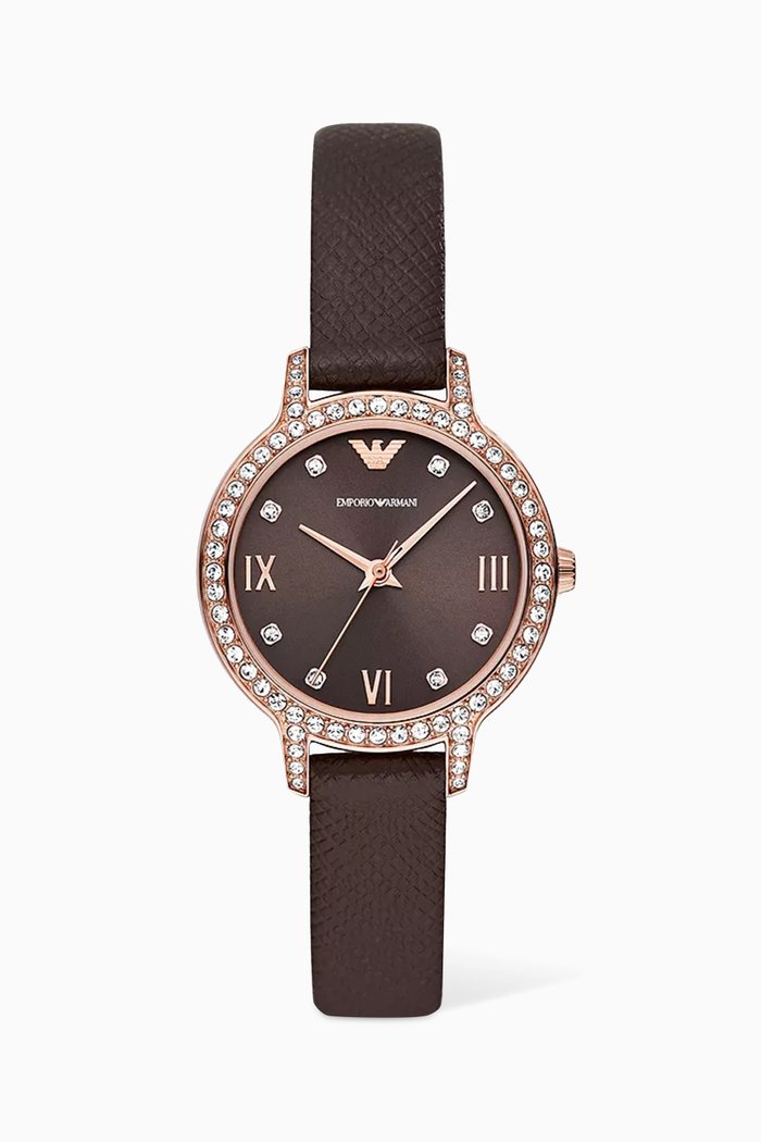 

Cleo Quiartz Watch, 32mm, Brown