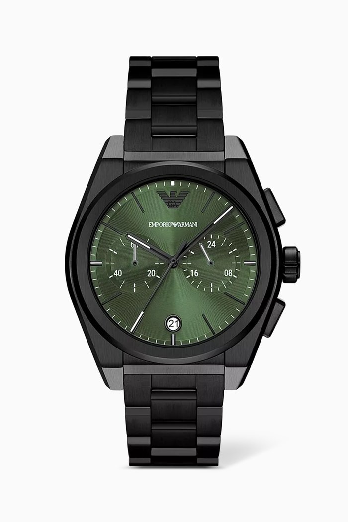 Frederico Chrono Watch, 43mm, Black