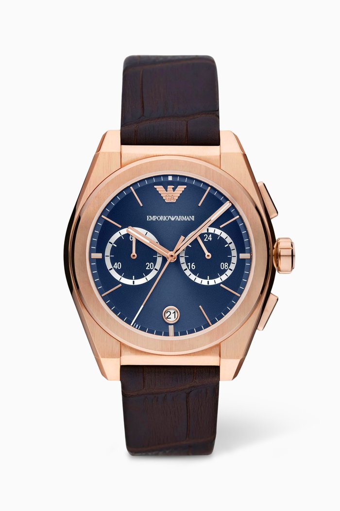 

Frederico Chrono Watch, 43mm, Brown