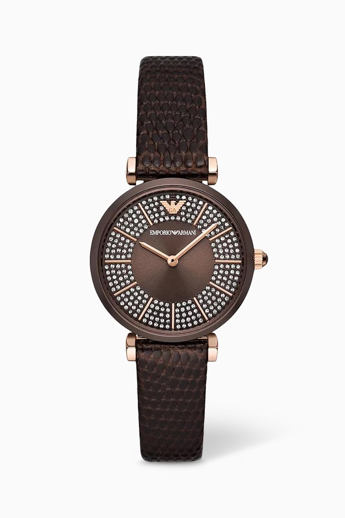 

Gianni Quartz Watch, 32mm, Brown