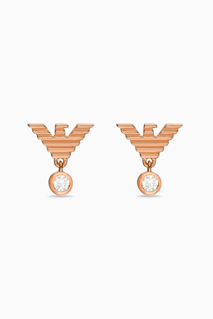 

Key Basics Stud Earrings, Rose gold