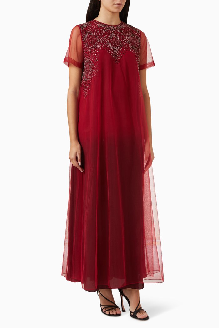 

Embellished Kaftan, Red
