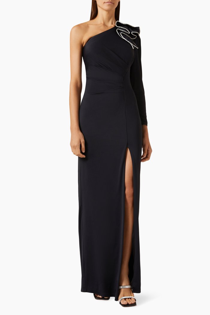 

One-shoulder Dress, Black