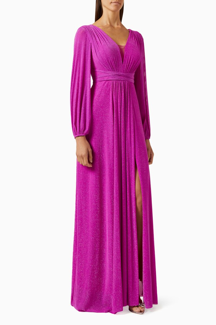 

Long-sleeve Maxi Dress, Pink