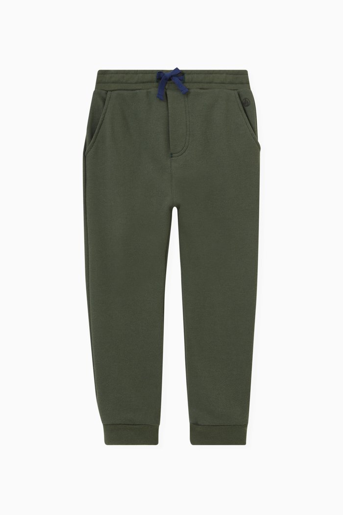 

Embroidered Logo Joggings Pants in Cotton, Green