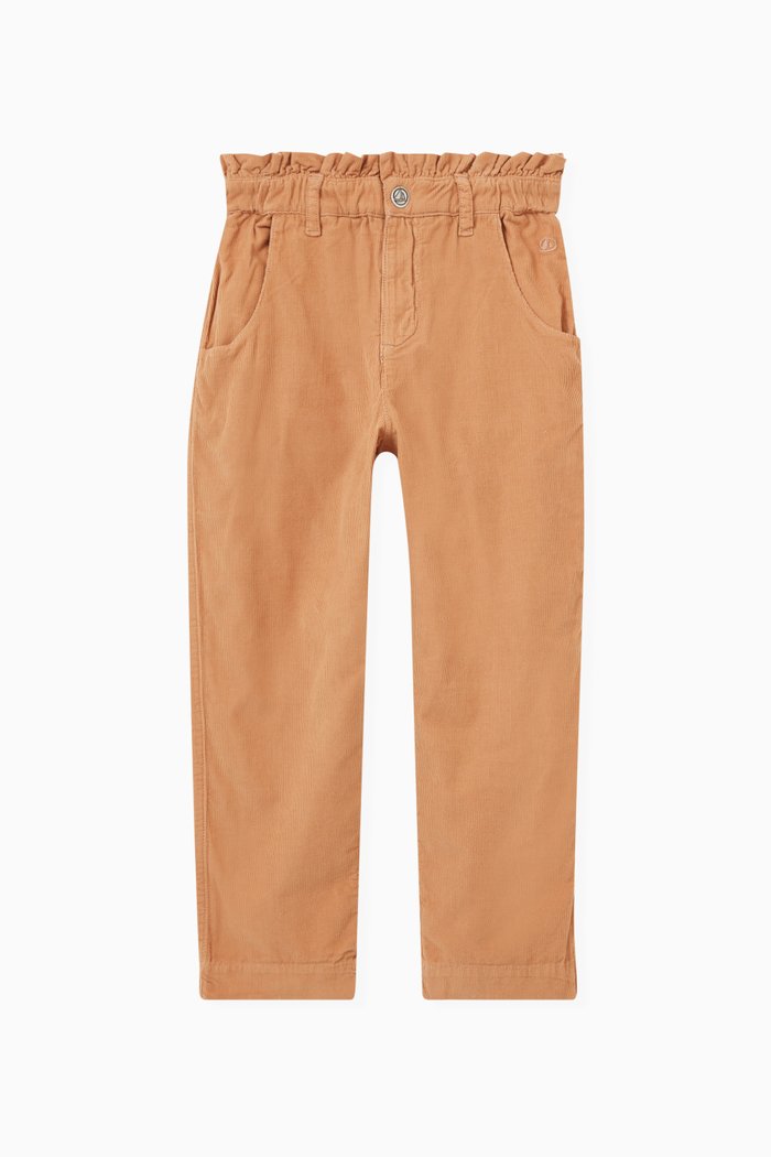 

Straight Fit Trousers in Soft Velvet, Pink