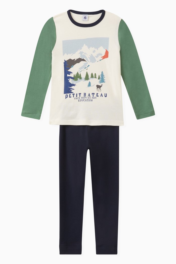 

Graphic Print Pyjamas in Cotton, Multicolour