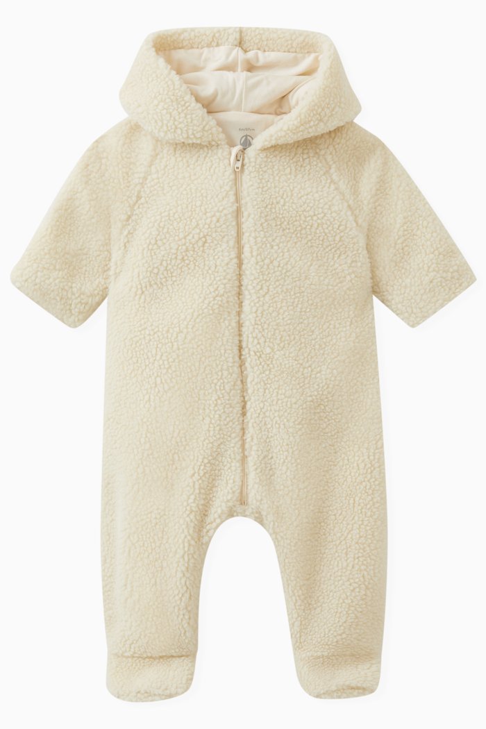 Hooded Snowsuit in Sherpa, Neutral