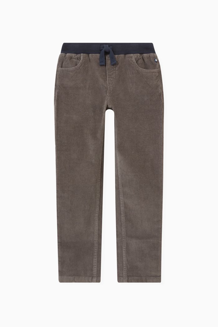 

Straight Fit Pants in Medium Velour, Grey