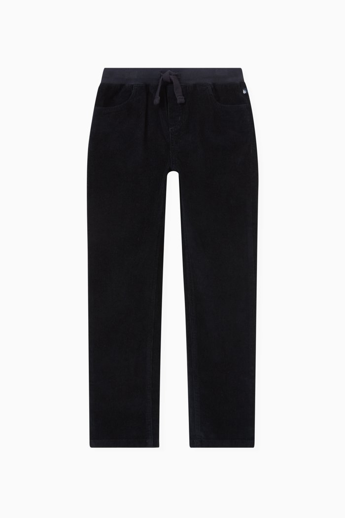 

Straight Fit Pants in Medium Velour, Blue