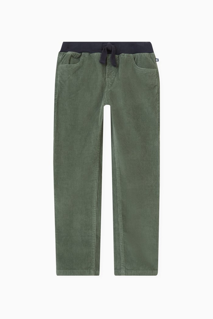 

Straight-Fit Pants in Medium Velour, Multicolour