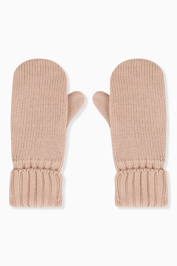 

Fleece-Lined Mittens in Organic Cotton, Pink