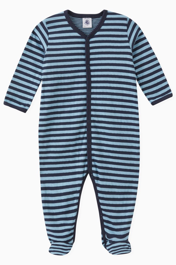 

Stripy Tube-Knit Pyjamas in Cotton, Multicolour