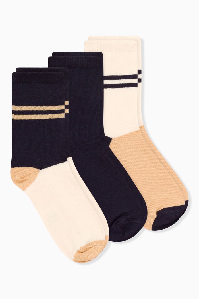 

Sports Socks in Cotton, Pack of Three, Multicolour