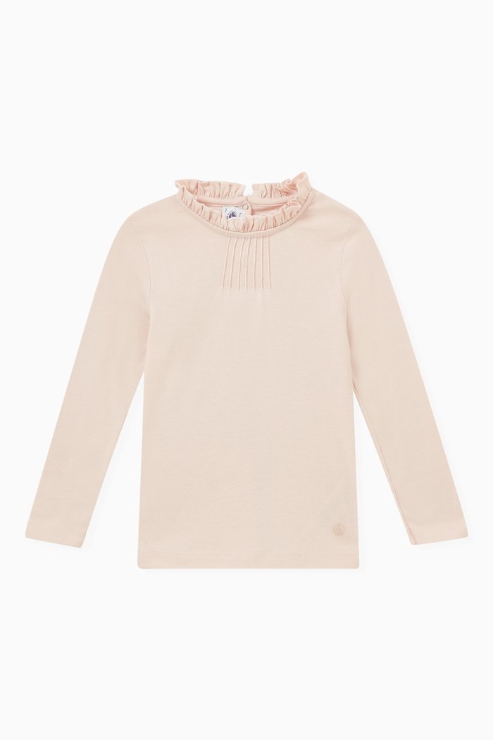 

Long Sleeved T-Shirt in Cotton, Pink