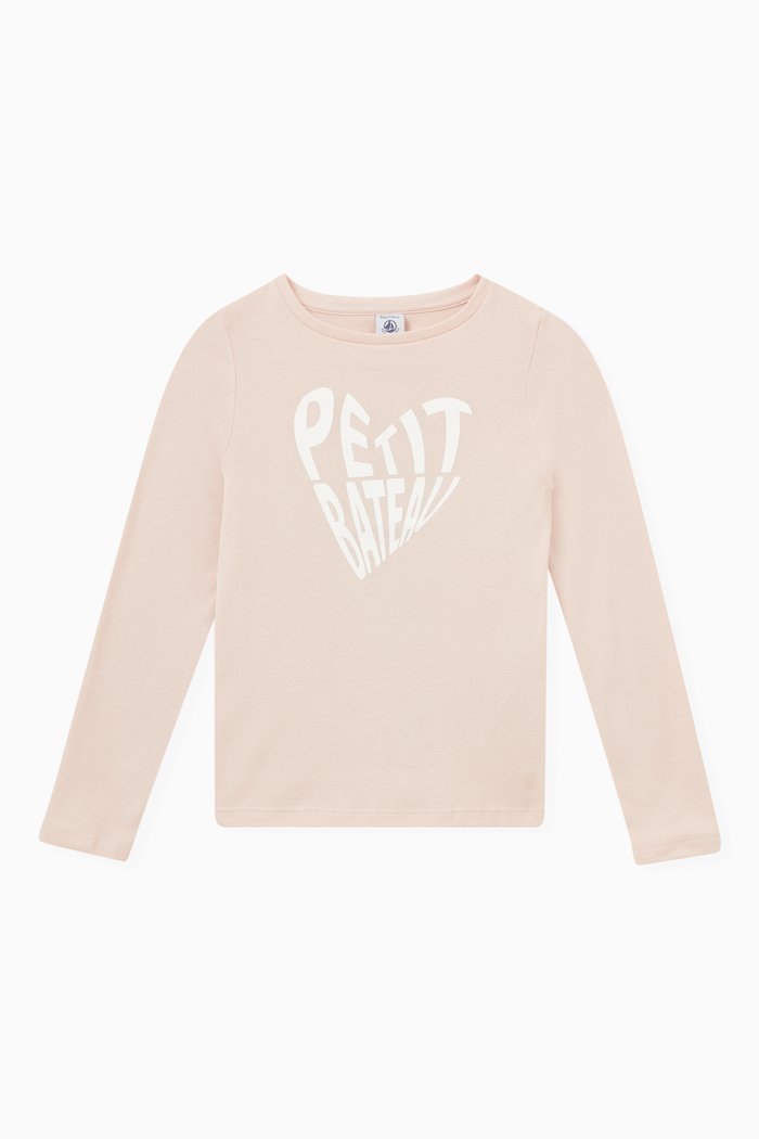 Long Sleeved T-Shirt in Cotton, Pink