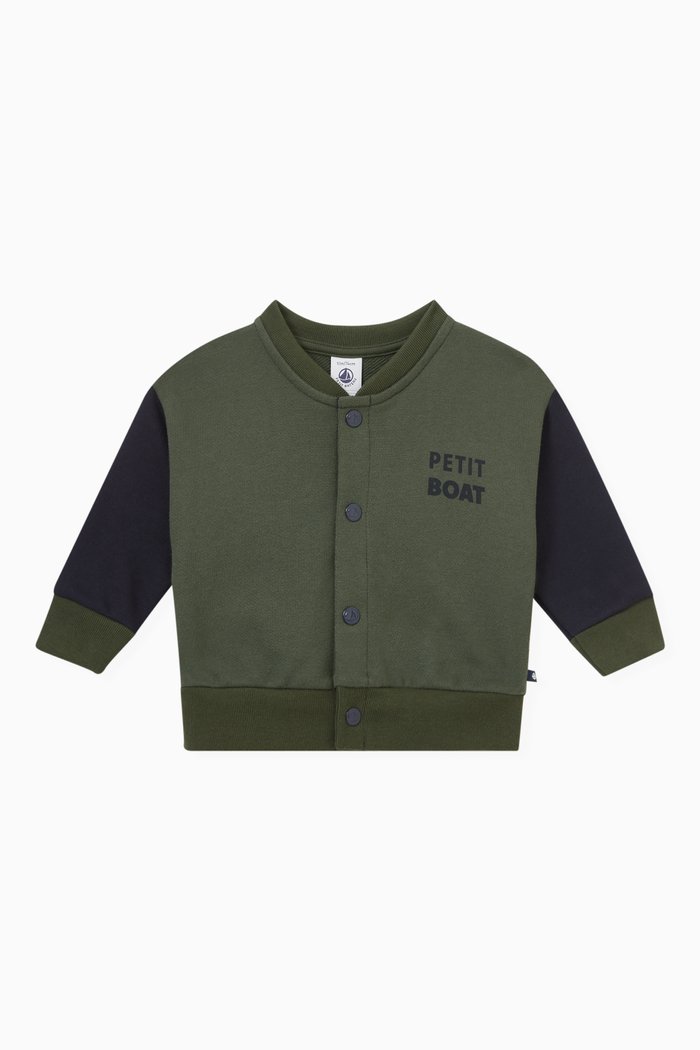 

Fleece Baseball Jacket in Cotton, Multicolour
