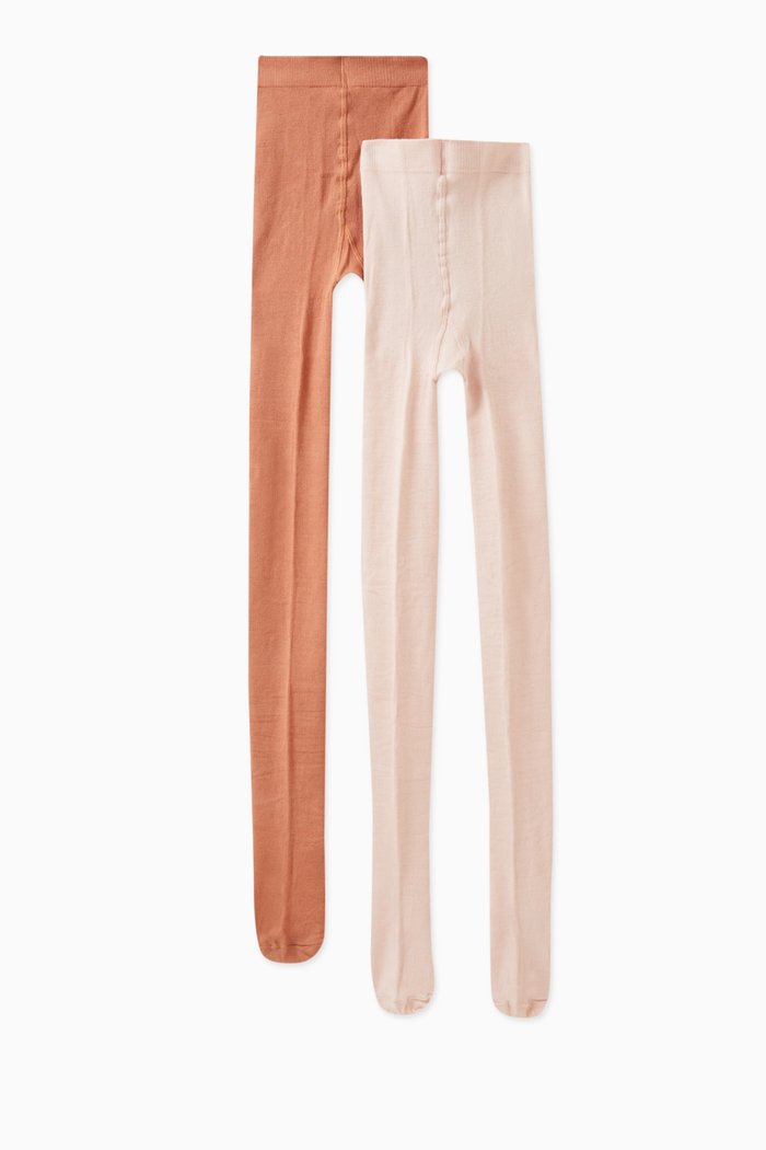 

Tights in Cotton, Pack of Two, Multicolour
