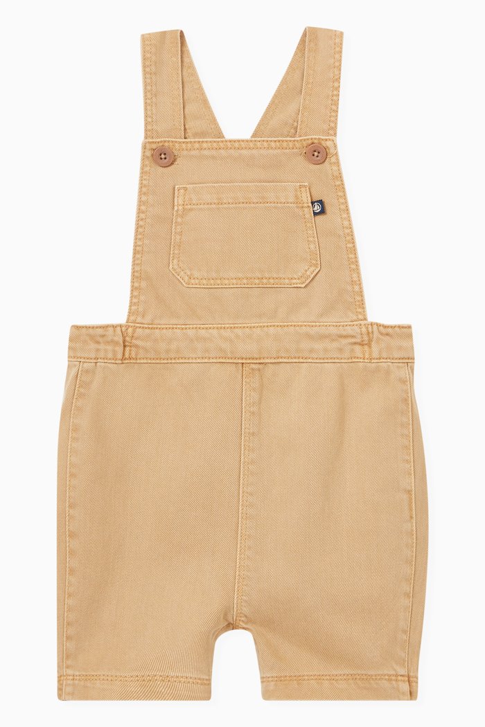 Colourful Dungaree Shorts in Denim, Neutral