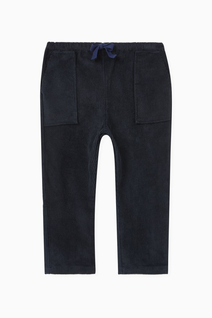 

Wide Ribbed Pants in Corduroy, Blue