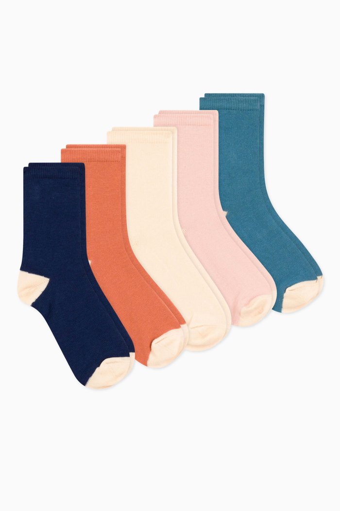 

Socks in Cotton, Pack of Five, Multicolour