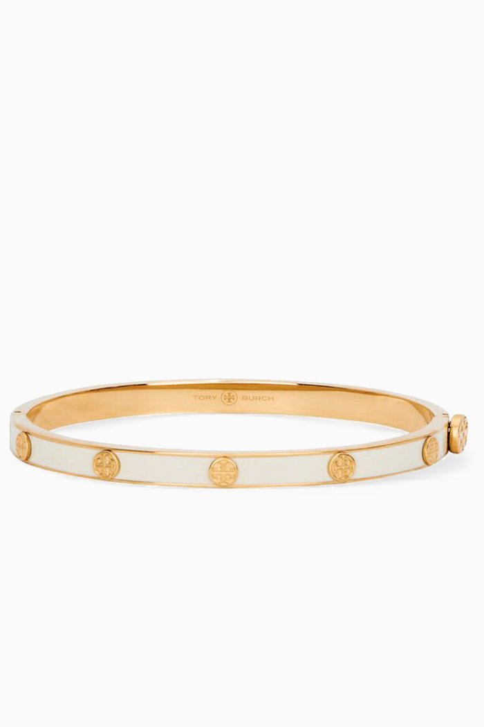 

Miller Stud Enamel Hinge Bracelet in Gold-tone Metal