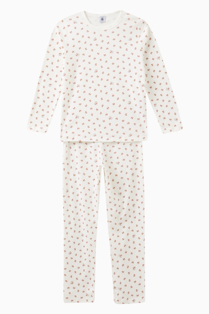 

Fox Print Pyjamas in Cotton, Multicolour