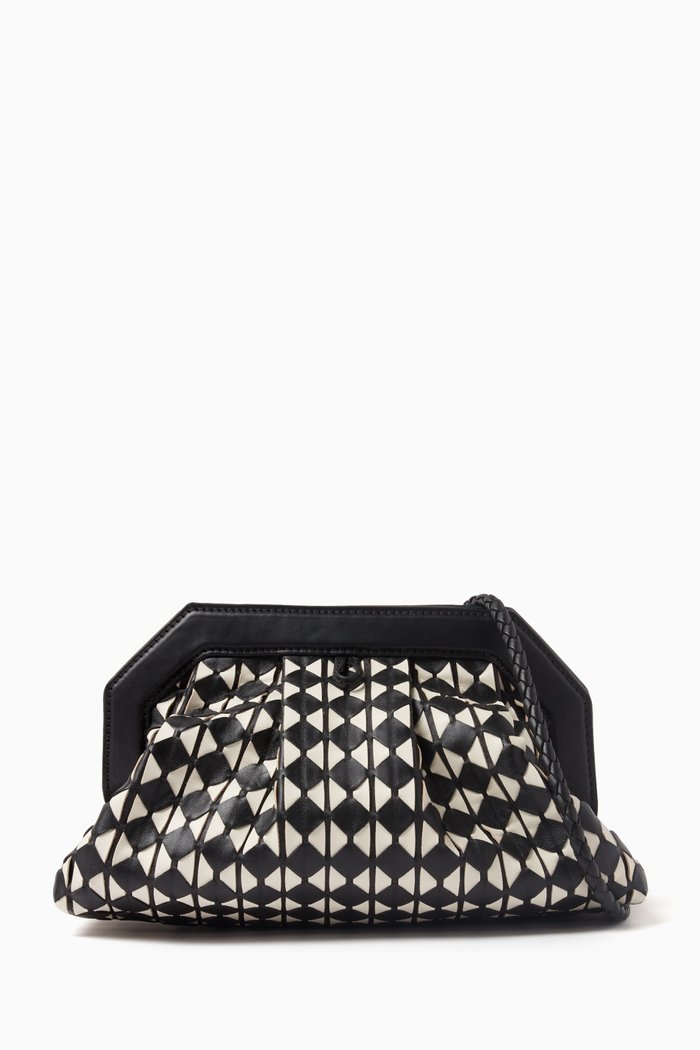 

Secret Clutch Bag in Mosaico Leather, Multicolour