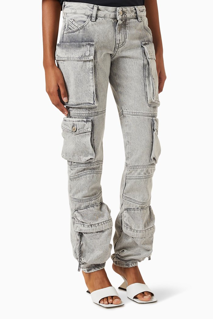 

Essie Cargo Jeans in Denim, Grey
