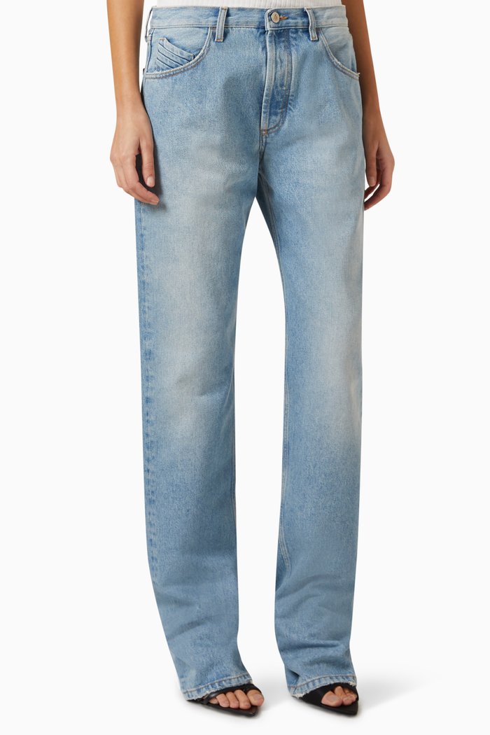 Straight-leg Jeans in Denim, Blue