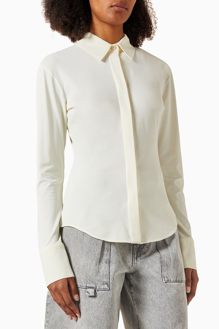 

Elton Shirt in Stretch-jersey, Neutral
