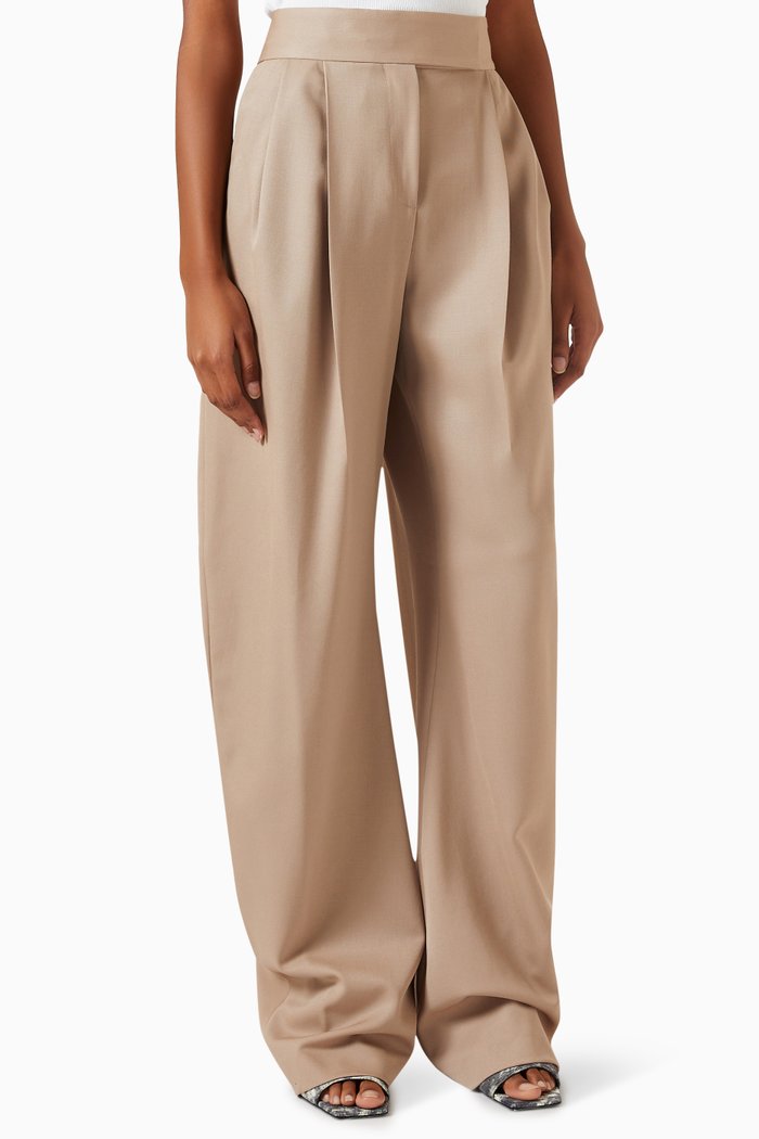 

Gary Oversized Pants in Wool, Neutral