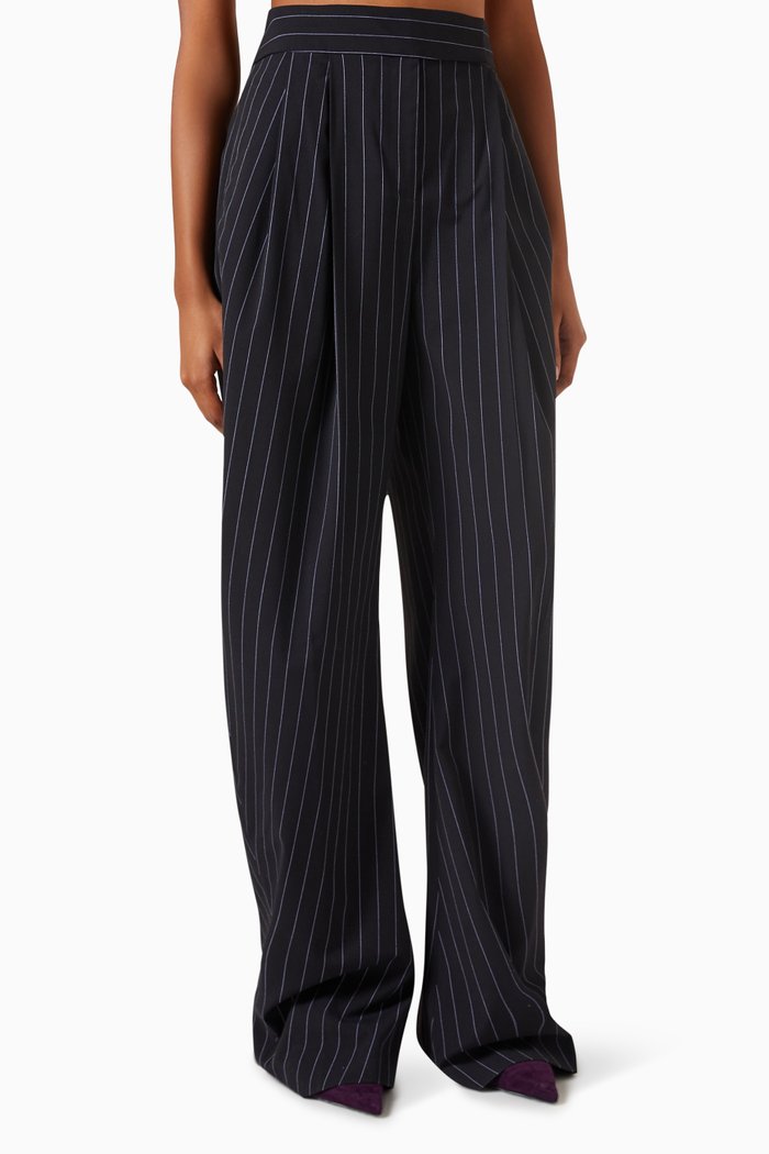 

Gary Oversized Pants in Wool, Blue