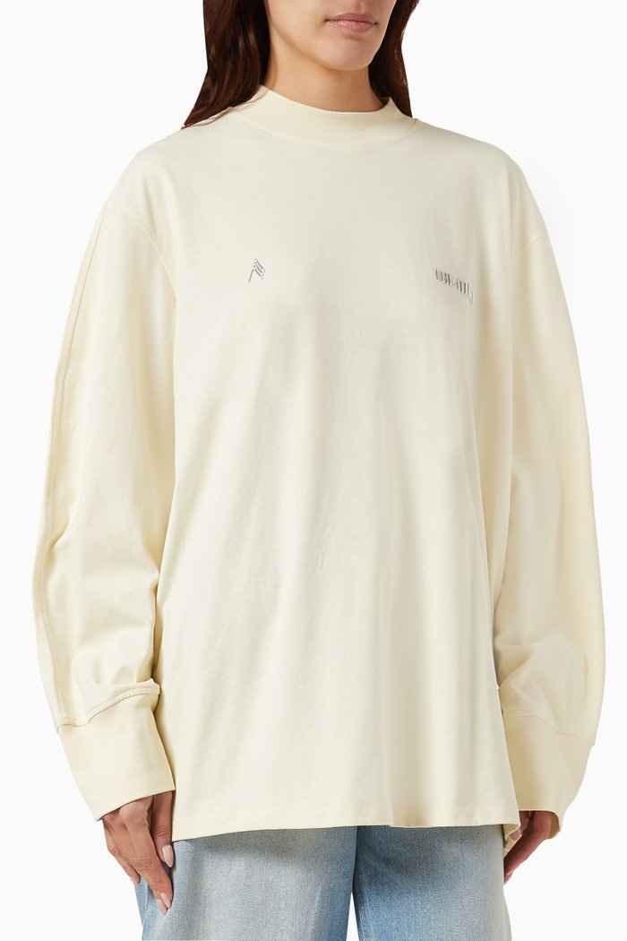 

Logo Oversized T-shirt in Cotton, Brown