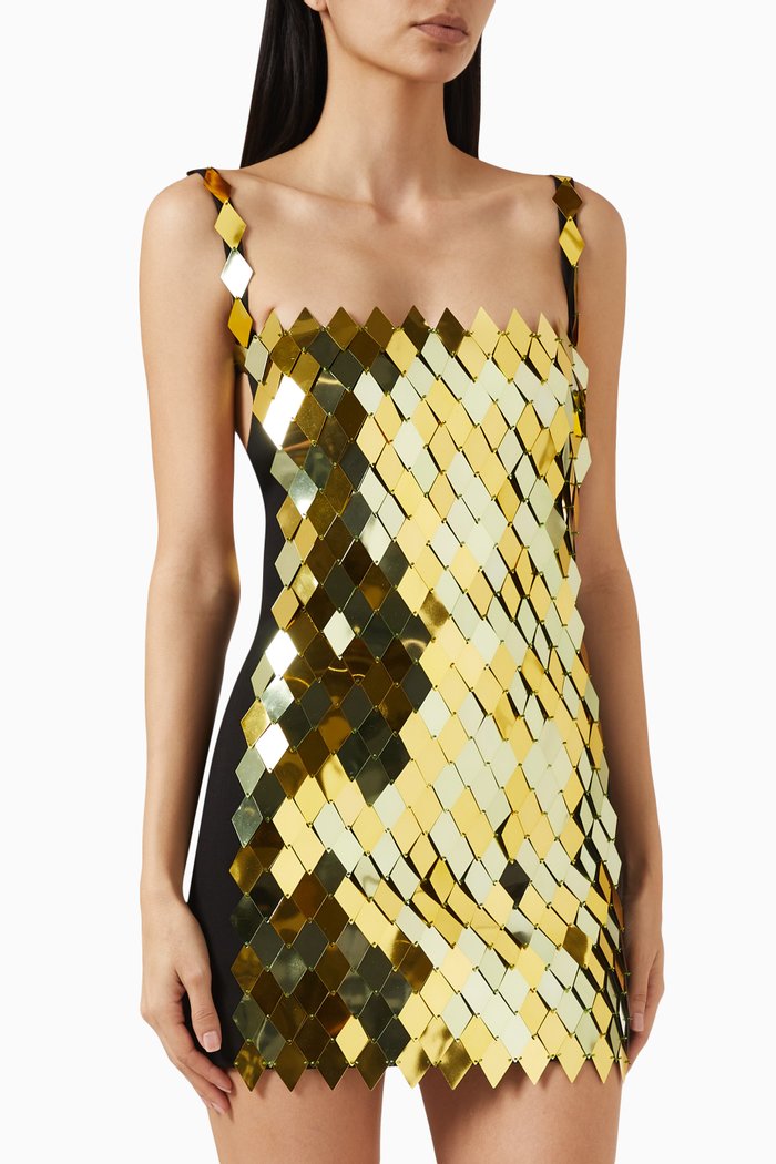 

Rue Mini Dress in Sequin, Gold