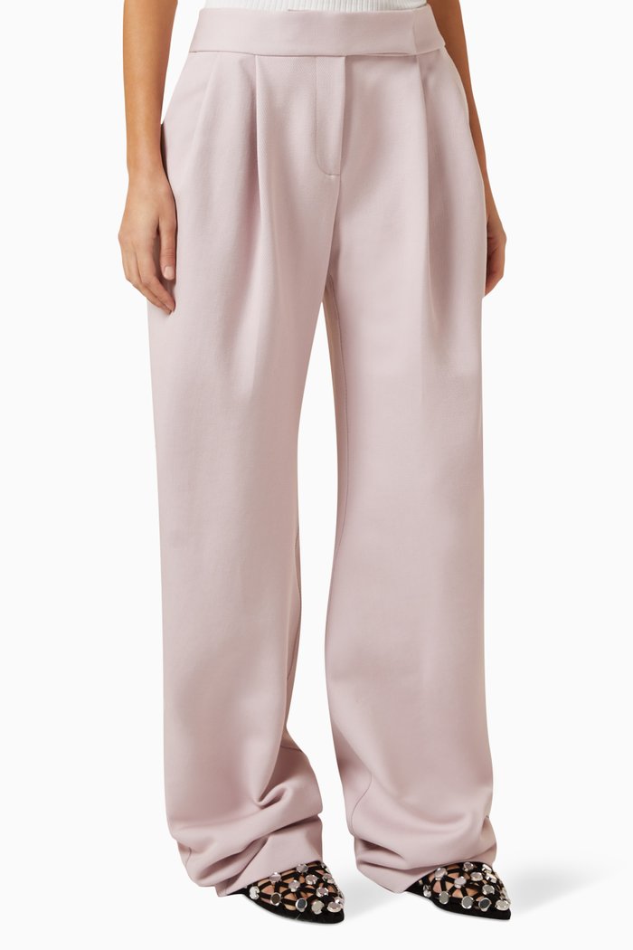 

Tailored Pants in Wool-blend, Pink