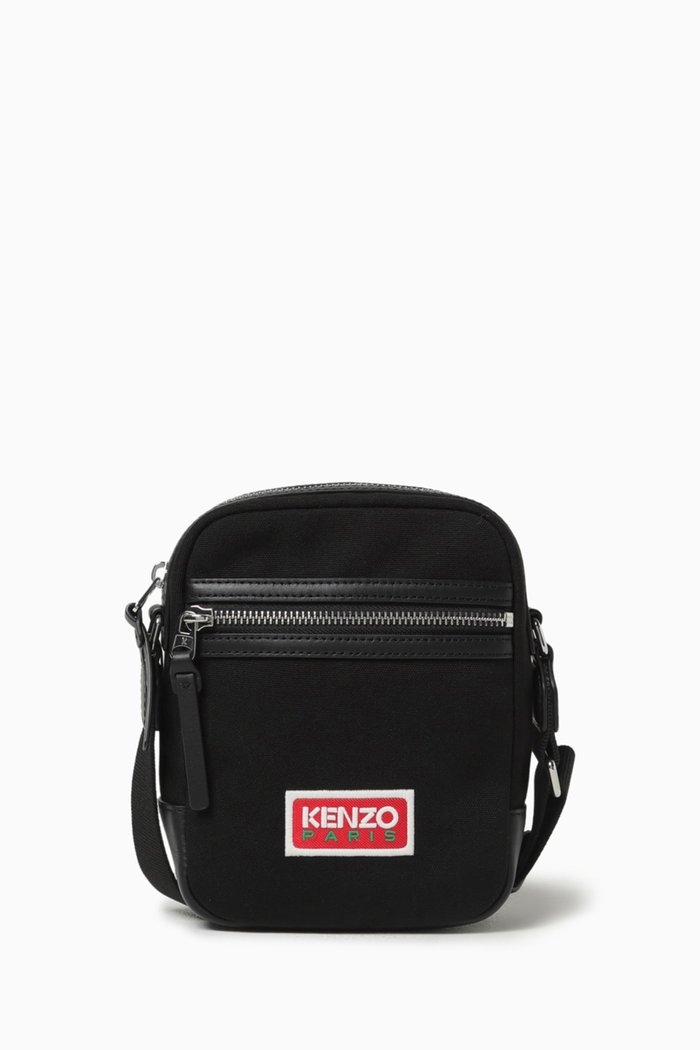 

Explorer Logo Crossbody Bag in Canvas, Black