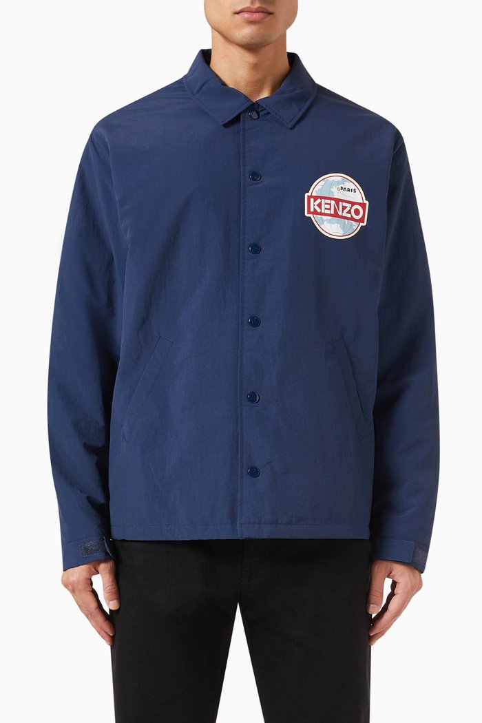 

Globe Quilted Jacket in Nylon, Blue